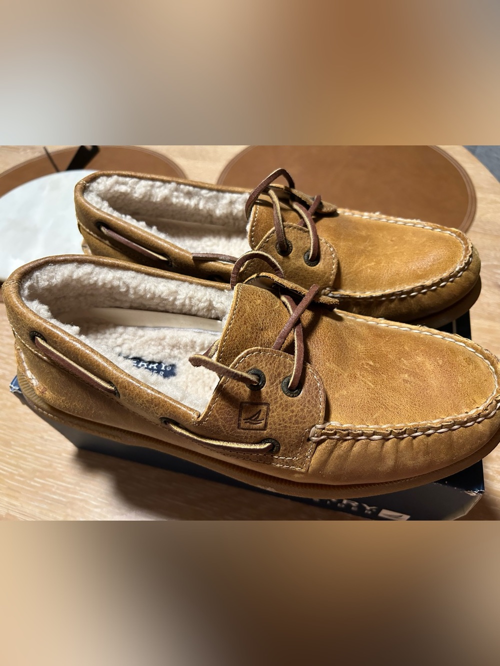 sperry top sider lined fur